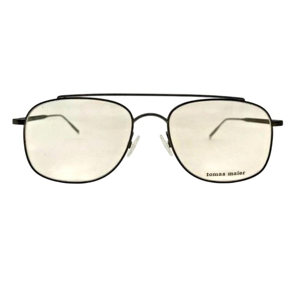 Tomas Maier Stainless Steel Aviator Eyeglass Silver Minimal Retro Made in Italy